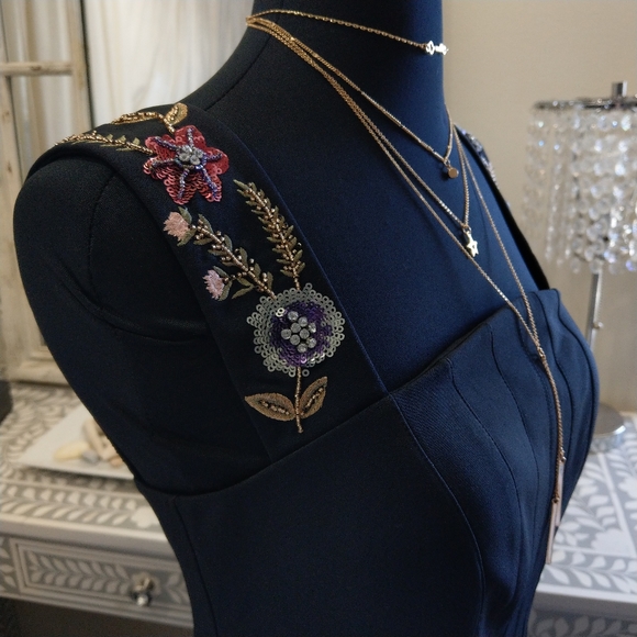 🔥LAST 1🔥NWT TED BAKER JANETA ELEGANT MIDI DRESS - Picture 4 of 14